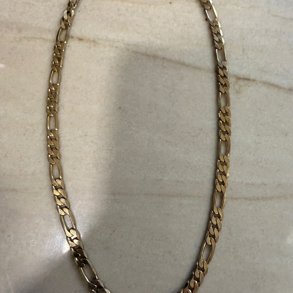 14K Italian Gold Figaro Chain 20" - 31 grams